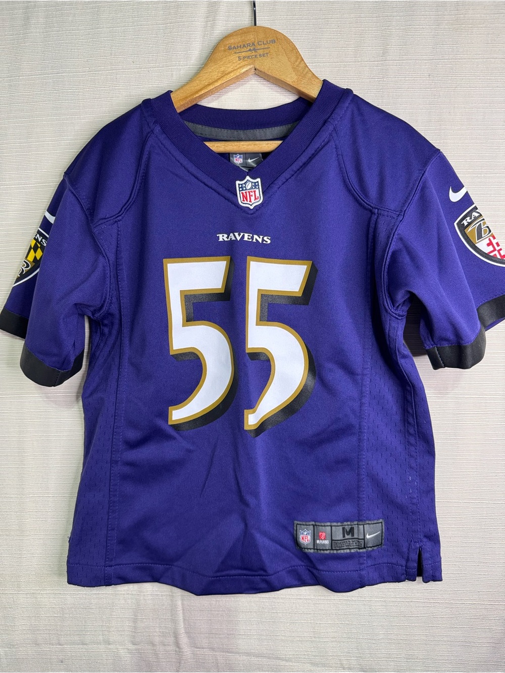 Nike NFL Baltimore Ravens Terrell Suggs #55 Youth Game Jersey Purple Size Medium